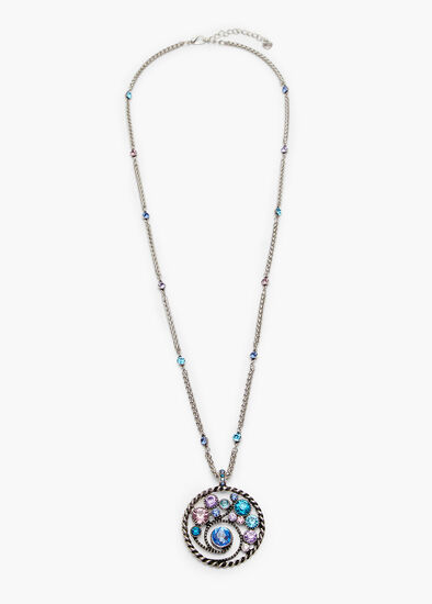 Plus Size Delicate Jewels Round Drop Necklace