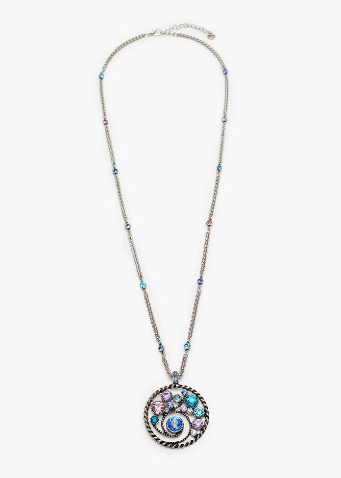 Delicate Jewels Round Drop Necklace, , hi-res