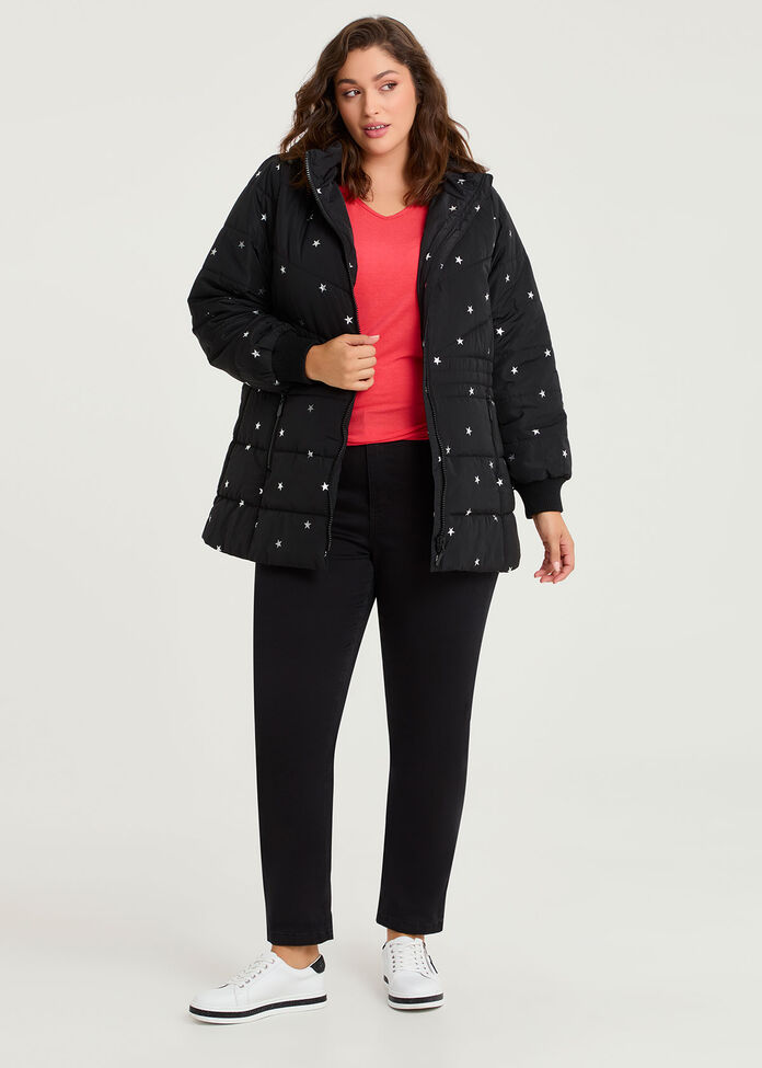 Star Quilted Puffer Jacket, , hi-res
