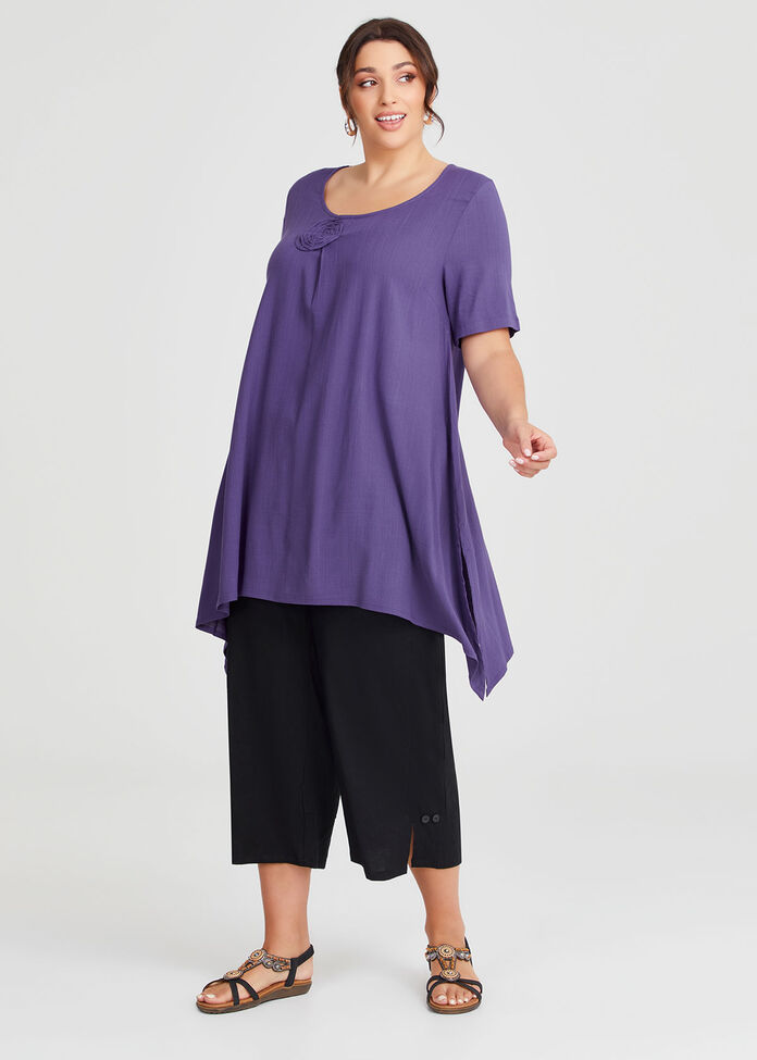 Rosette Natural Tunic, PURPLE IRIS, hi-res