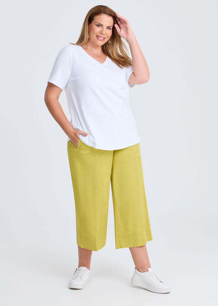 Organic Cotton V-neck T-shirt, , hi-res