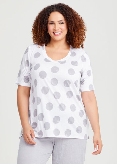 Plus Size Bamboo Martha Spot Top