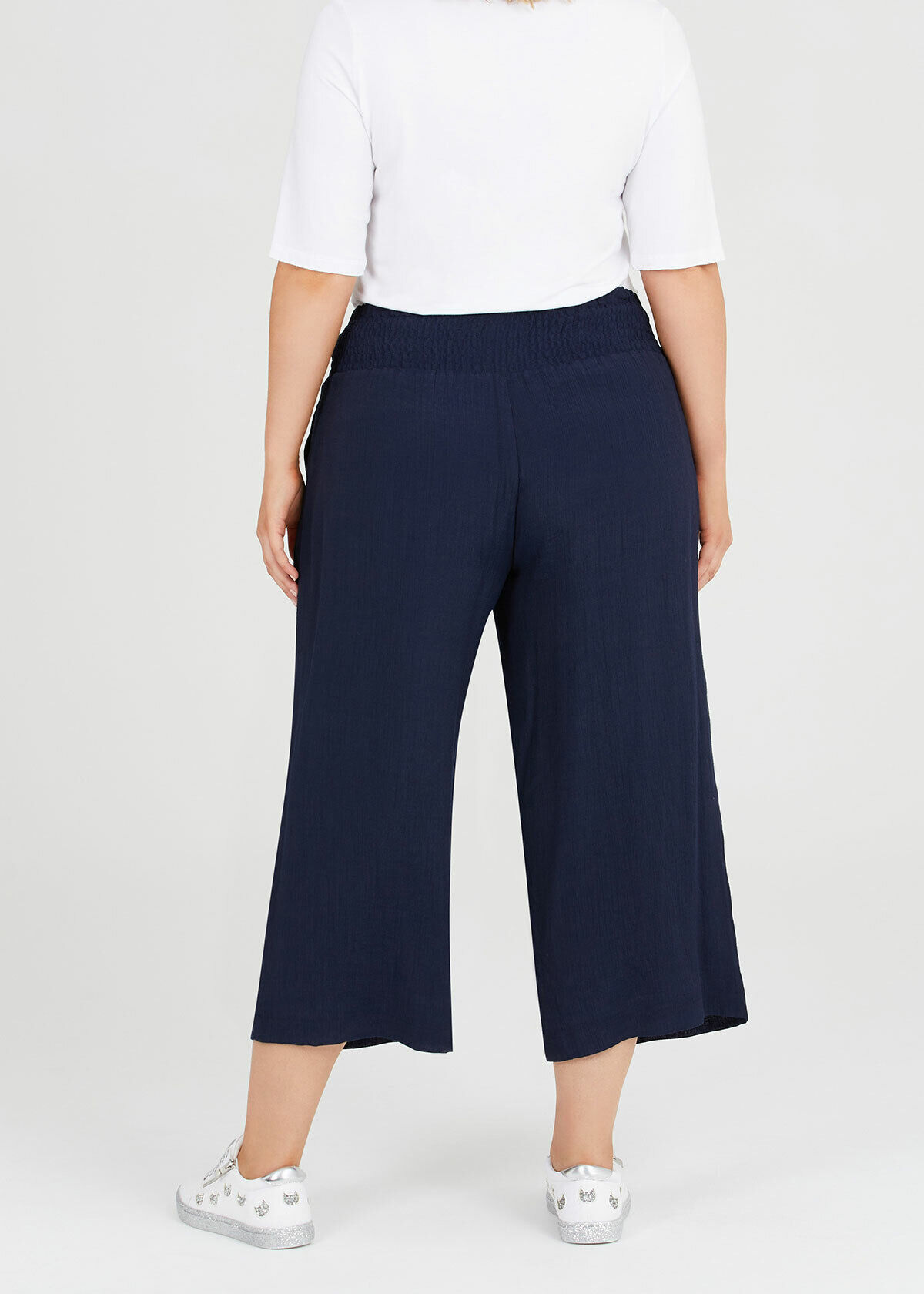 Plus size hotsell white crop pants