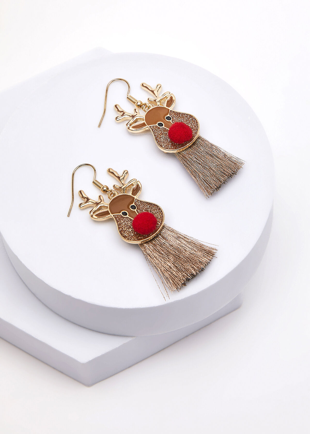Reindeer earrings cheap