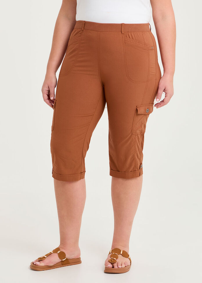 Castaway Rib Cargo Crop Pant, , hi-res