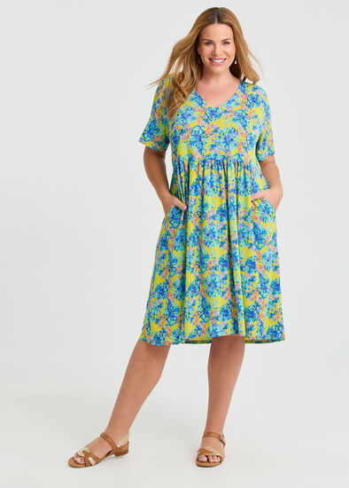 Plus Size Joy Printed Dress