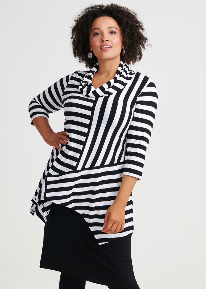Stripe In Time Tunic, , hi-res