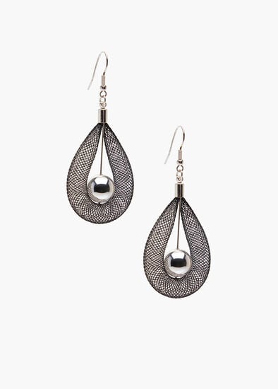 Plus Size Abstract Netted Teardrop Earrings