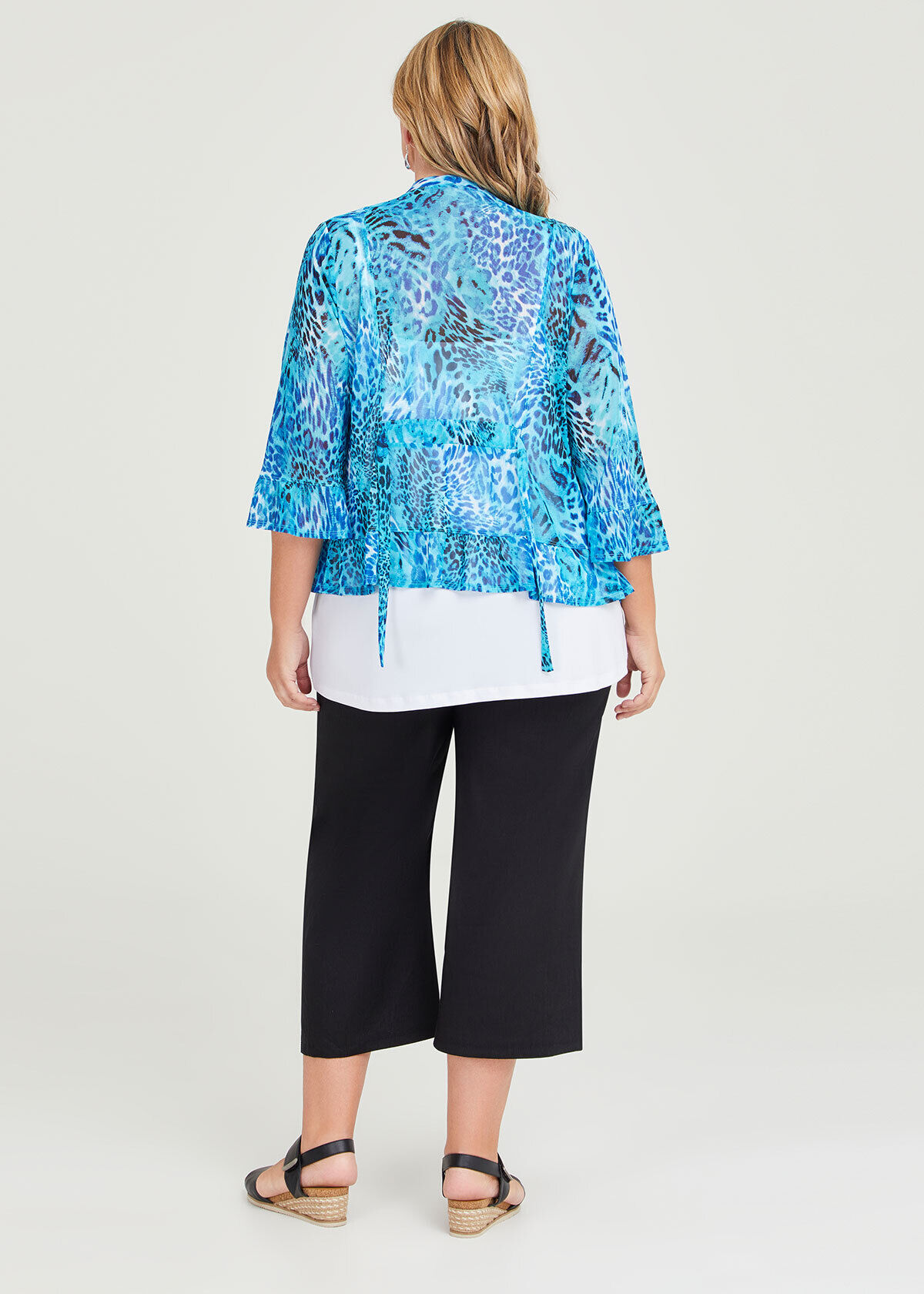 Cardigan with deals ruffle trim