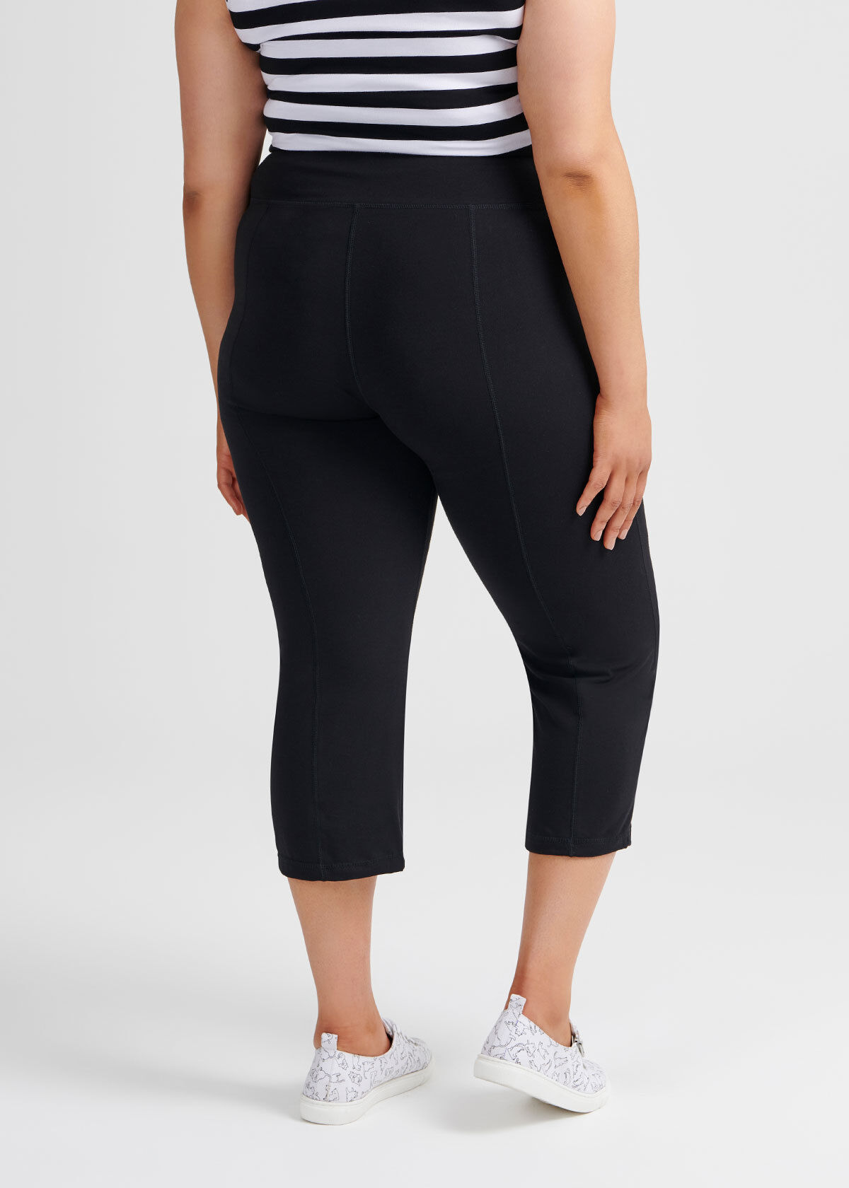 Shop Yoga Organic Crop Pant in Black in 