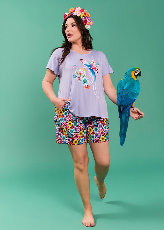 Catalina Benedict Floral Pj Short, , hi-res