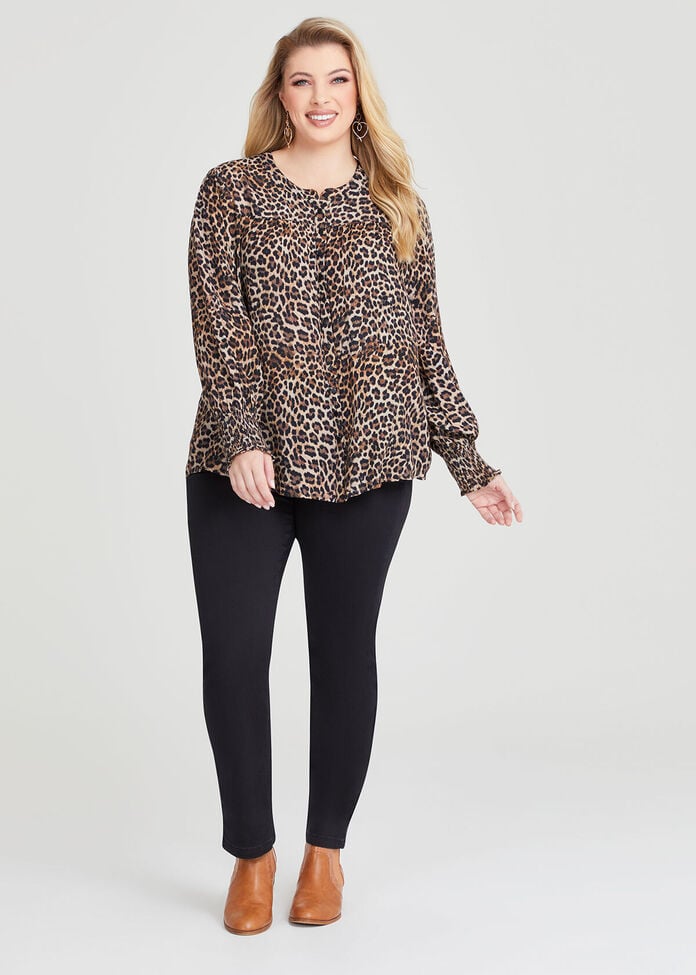 Natural Leopard Shirt, , hi-res