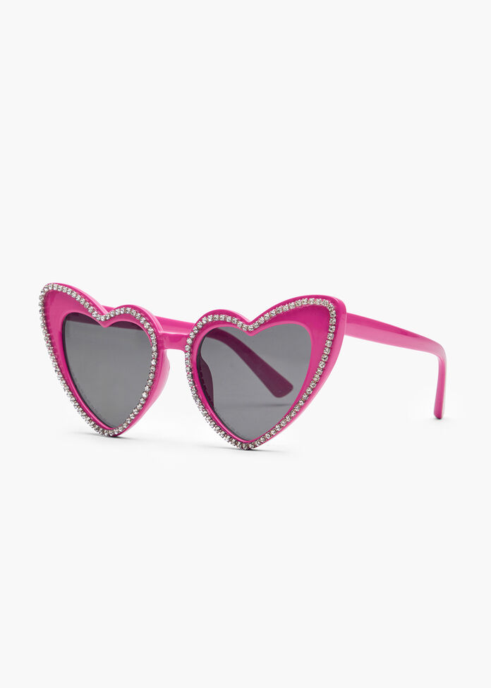 Diamonte Heart Sunglasses, , hi-res