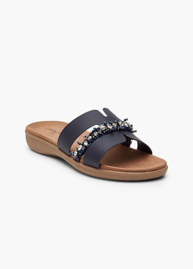 Plus Size Jewel Bling Slide