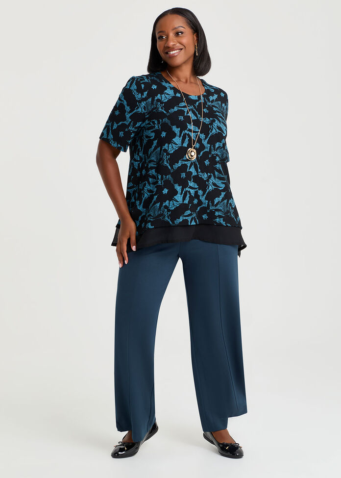 Natural Abstract Adele Spliced Top, , hi-res
