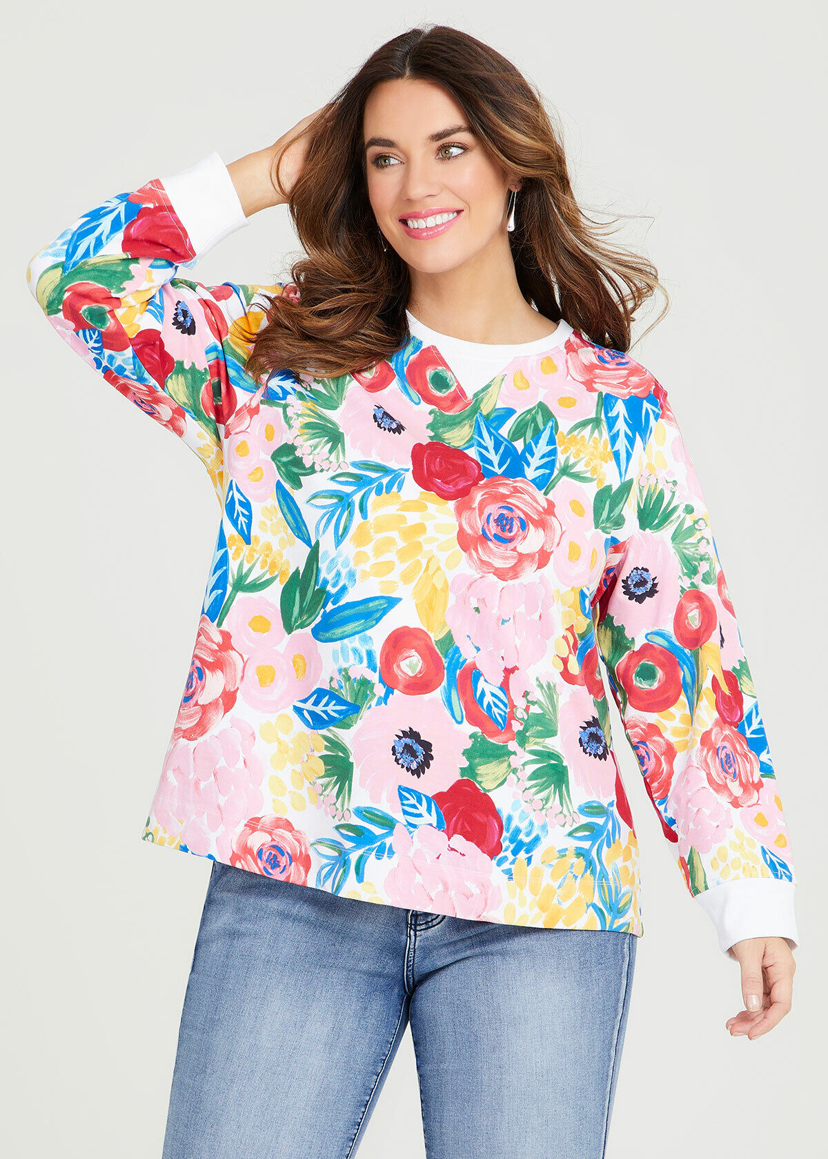 Floral sweatshirts outlet