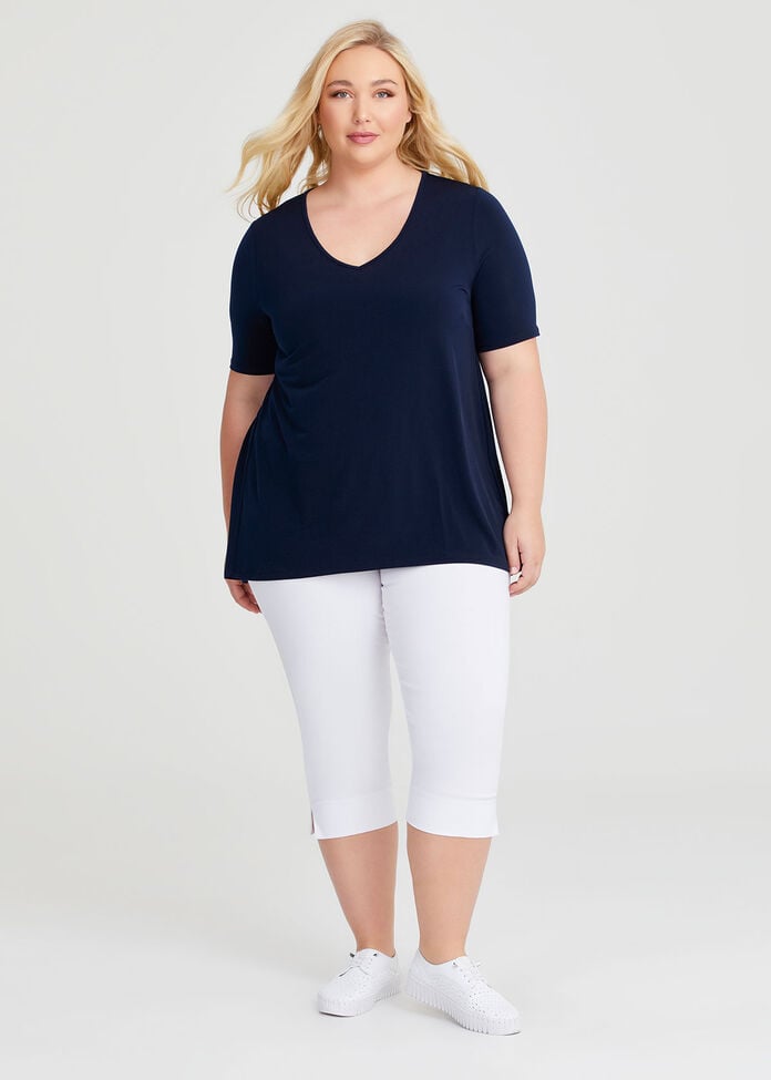 Strive V Neck Short Sleeve Top, , hi-res