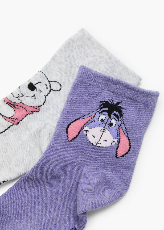 2 Pack Winnie The Pooh Socks, , hi-res