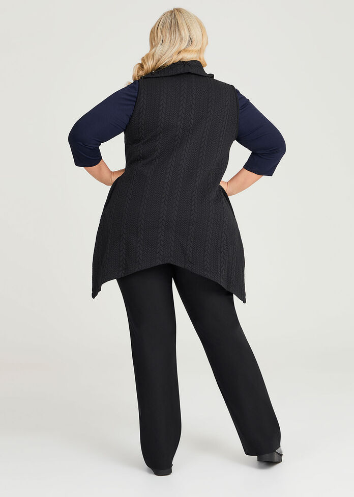 Shop Plus Size Zip Cable Quilt Vest in Black | Taking Shape AU