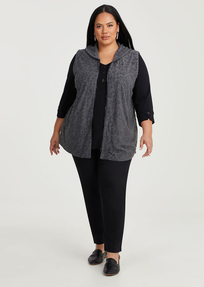 Knit Jacquard Vest, , hi-res