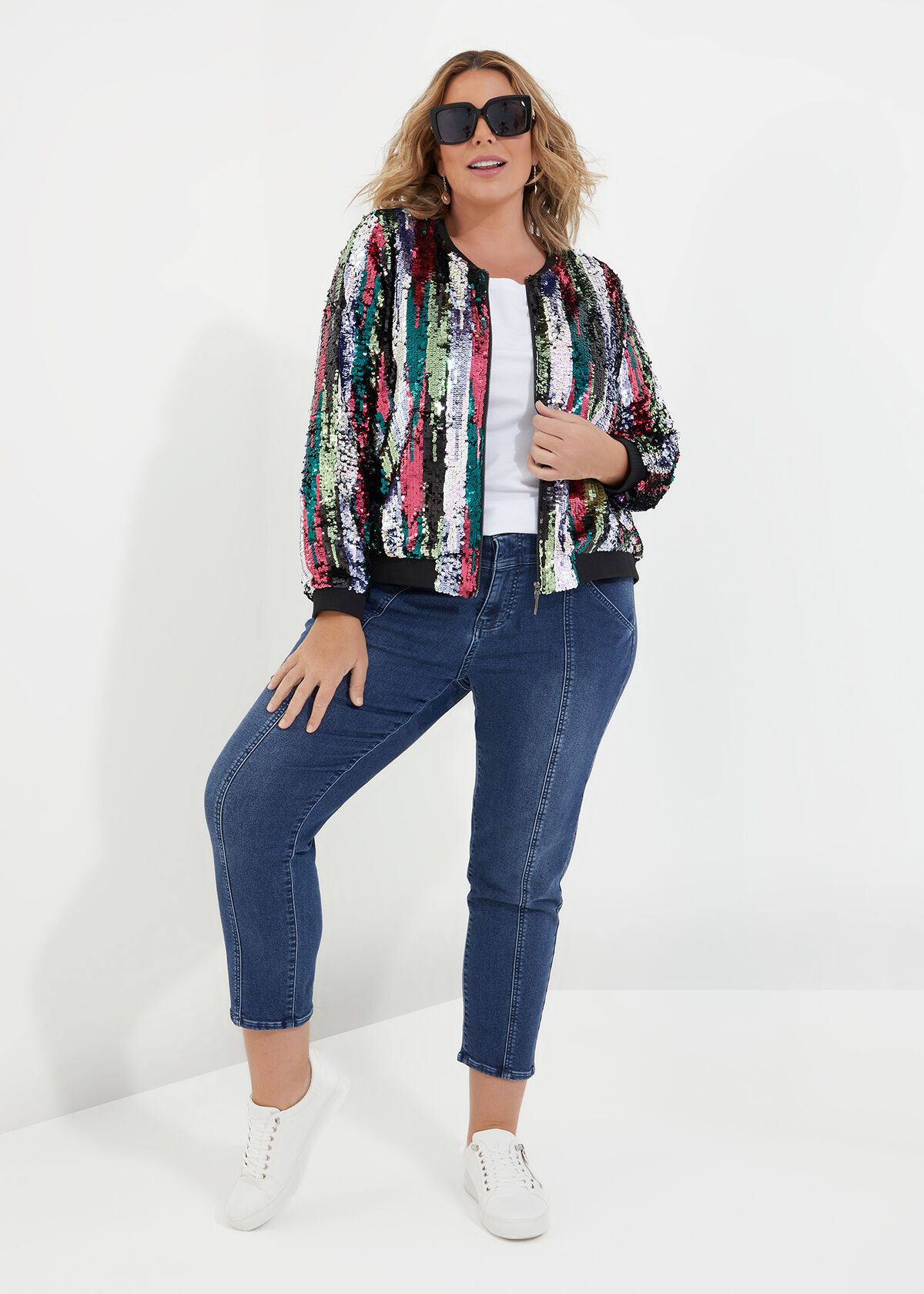 Sequins Bomber Jacket
