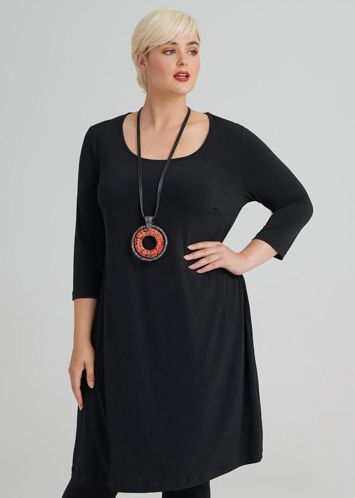 Shop Plus Size Luna Ultimate 3/4 Slip Dress in Black | Taking Shape AU