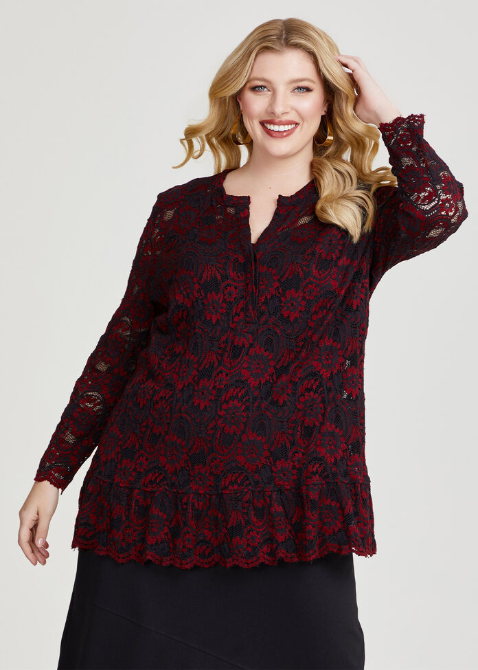 Lace Lauren Top, , hi-res