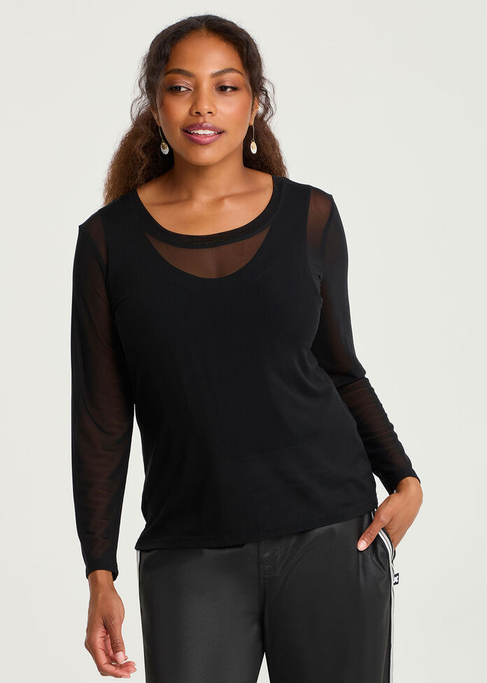 Mesh Body Tee, , hi-res