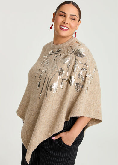 Sequin Glamour Poncho