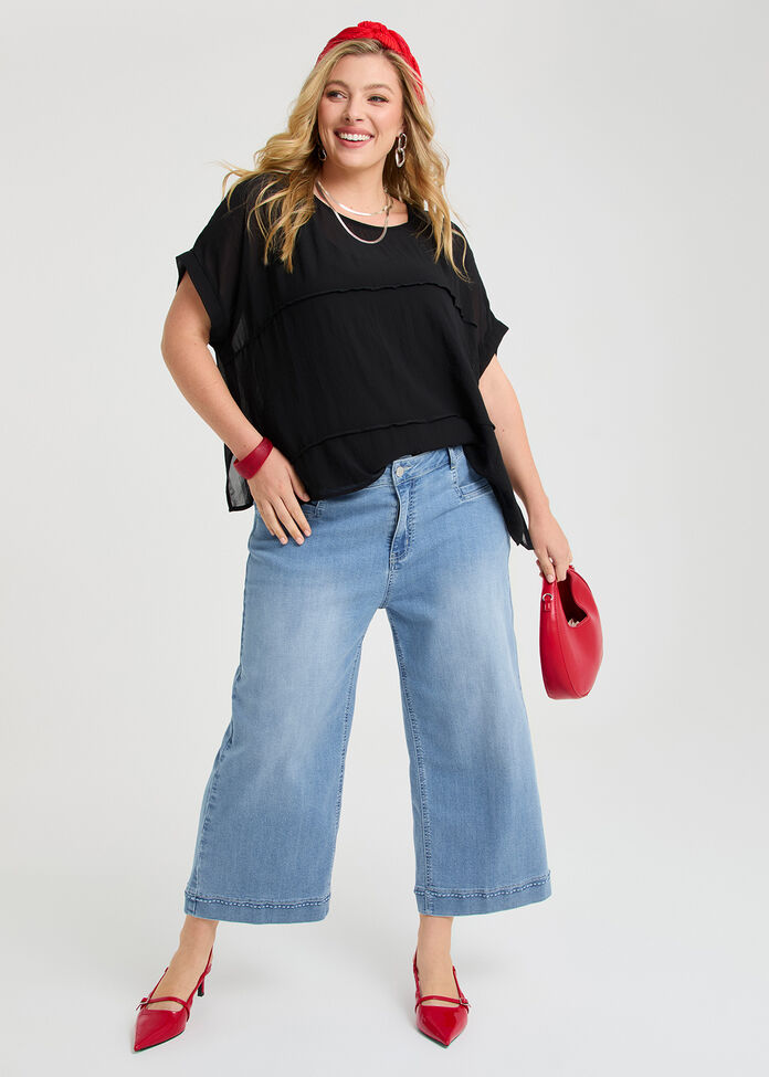 Shop Plus Size Chiffon Miley Overtop, Black | Taking Shape AU