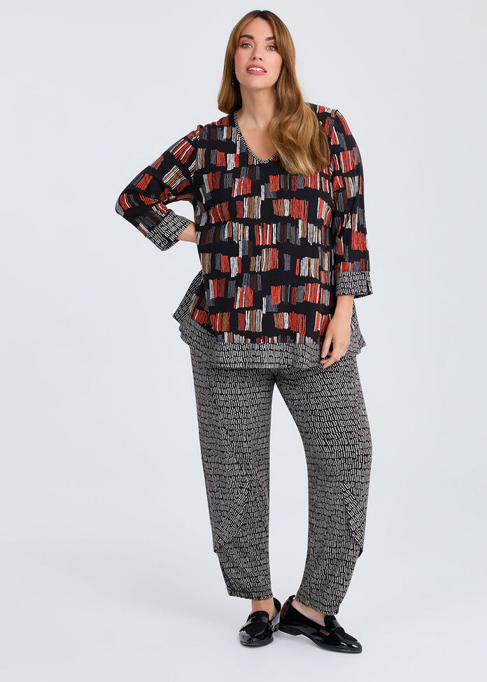 Lantern Pocket Natural Print Pant, , hi-res