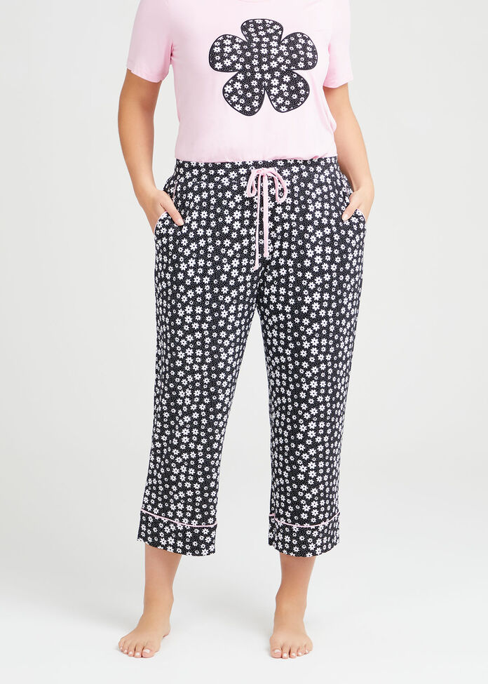 Bamboo Fleur Pj Crop Pant, , hi-res
