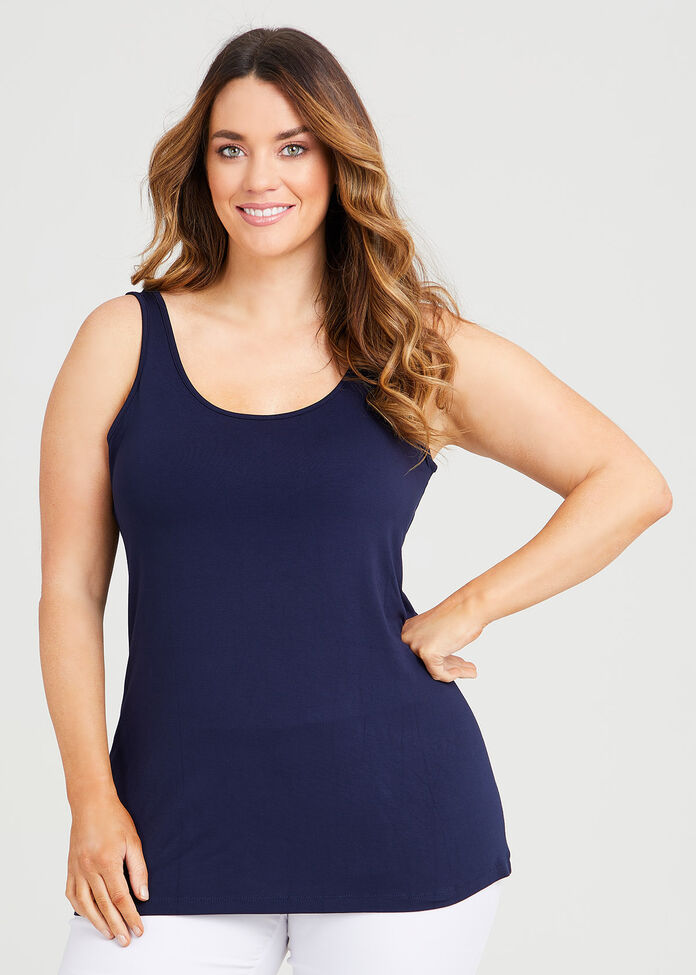 Shop Plus Size Bamboo Reversible Ultimate Cami in Blue