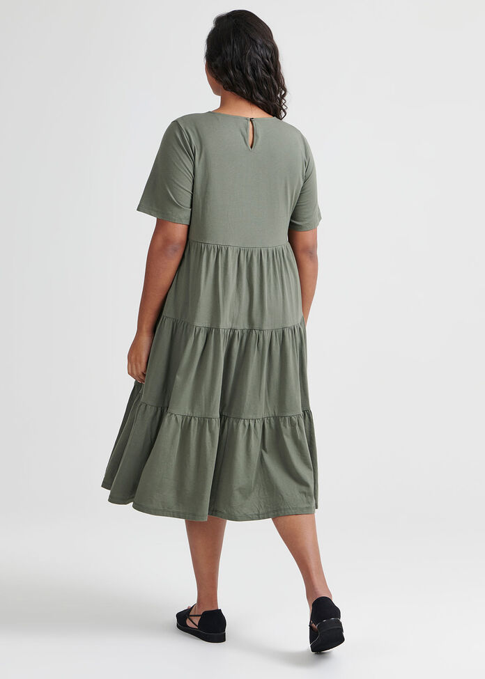 Tiered Organic Dress, , hi-res