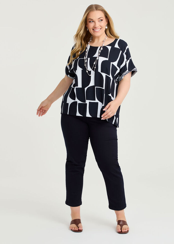 Natural Monochrome Knit Back Top, , hi-res