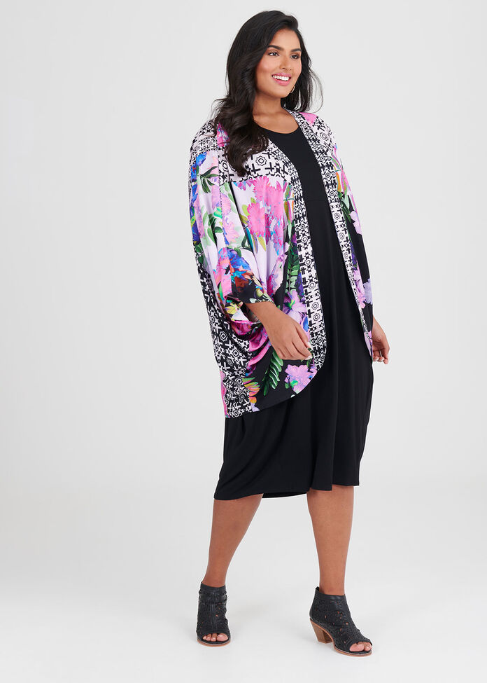 Flash Of Floral Shrug, , hi-res
