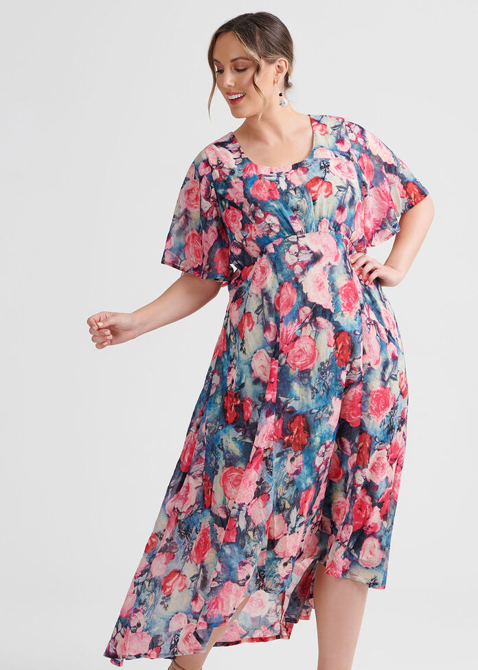 Shop Plus Size Royal Bouquet Dress in Multi | Sizes 12-30 | Taking Shape AU