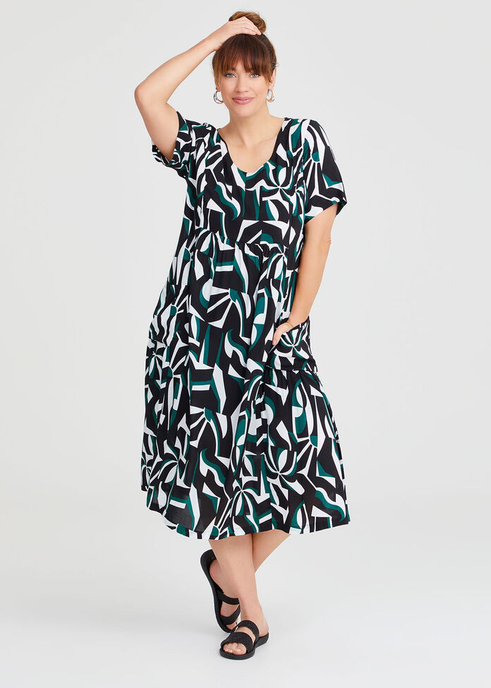 Natural Pocket Midi Dress, , hi-res