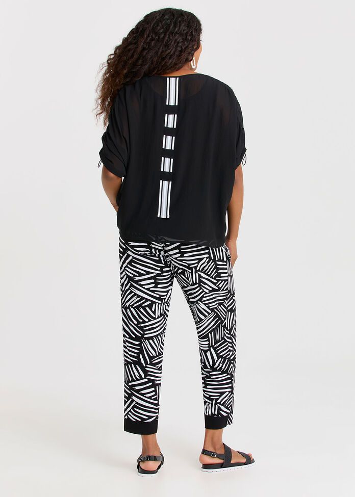 Chiffon Callie Sleeve Detail Top, , hi-res