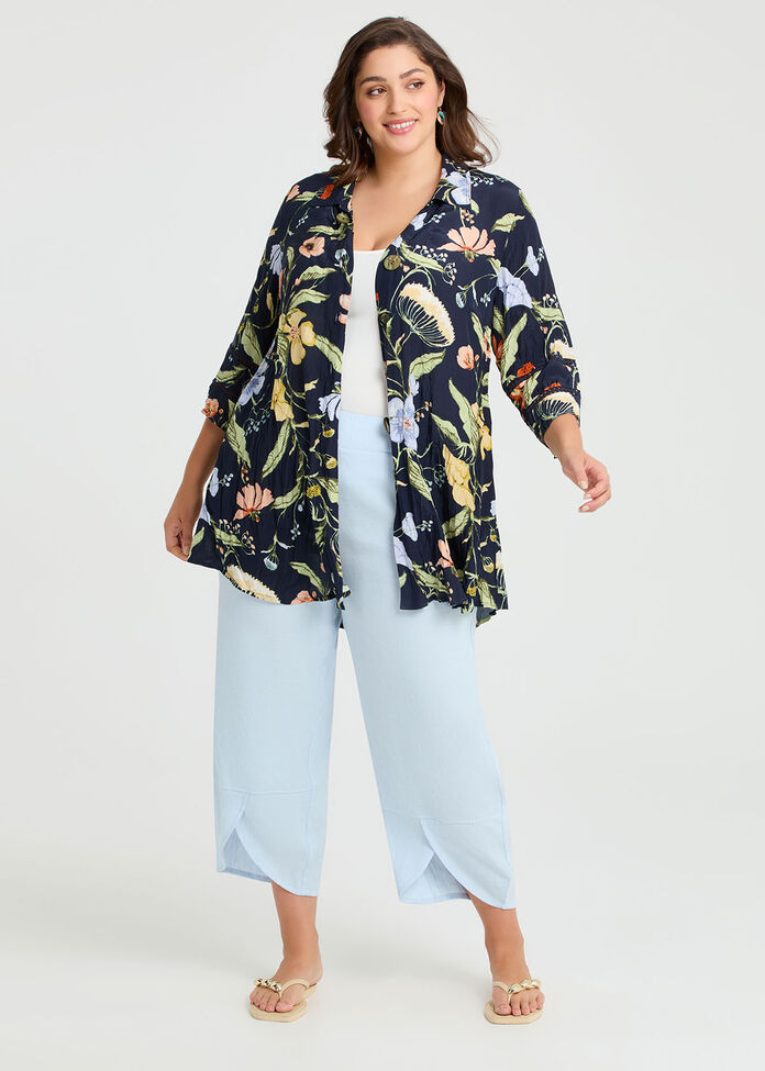Lantern Stretch Linen Pant, , hi-res