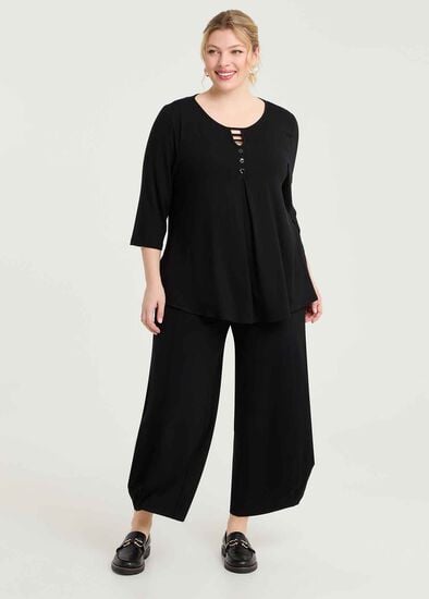 Plus Size Drape Lantern Natural Pant