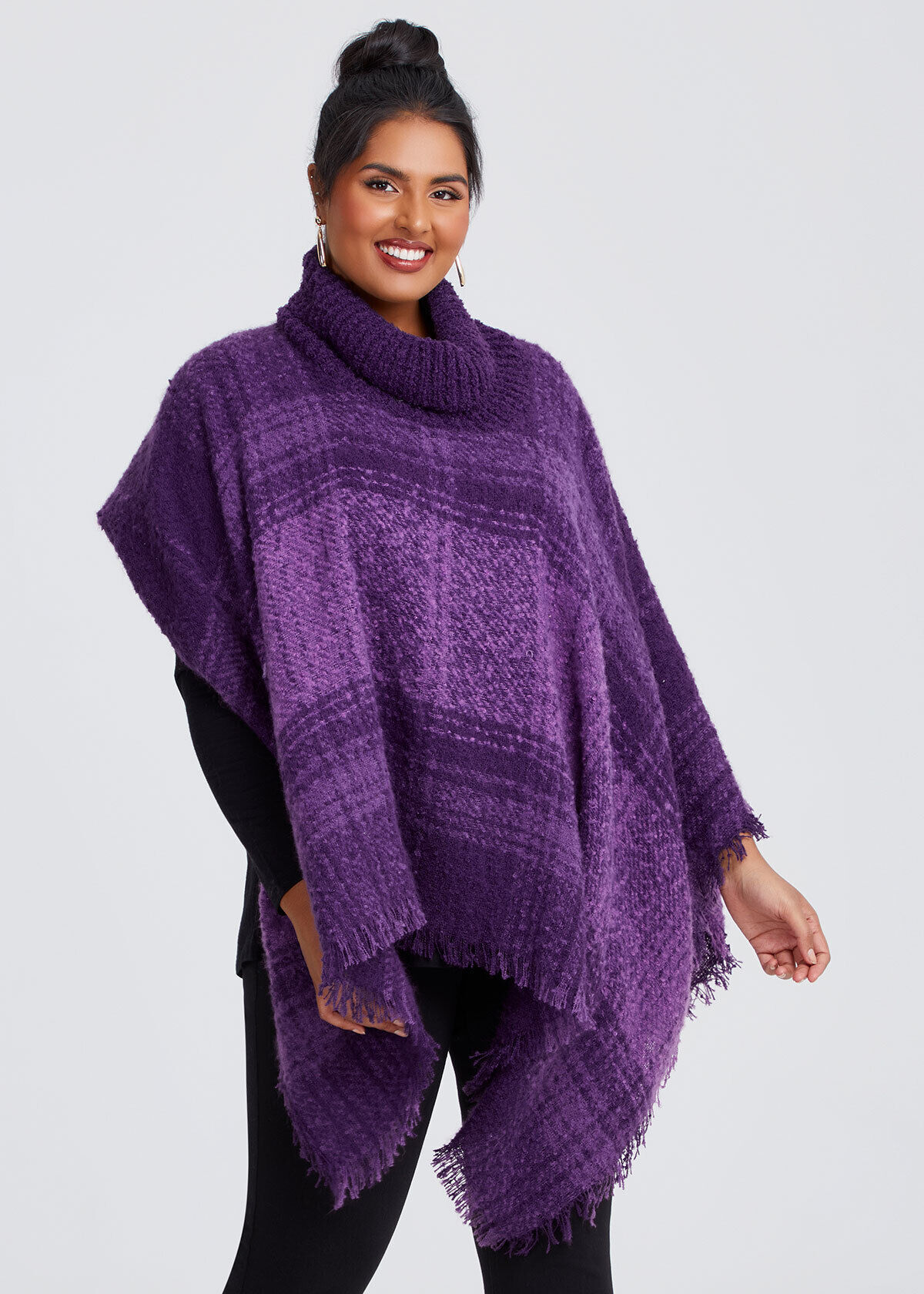 Shop Check Poncho in Red | Accessories | Taking Shape AU