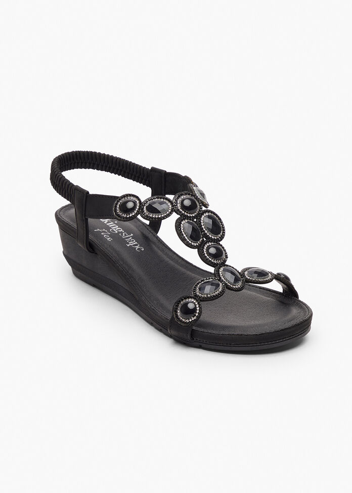 Jewel Bling Wedge Sandal, , hi-res