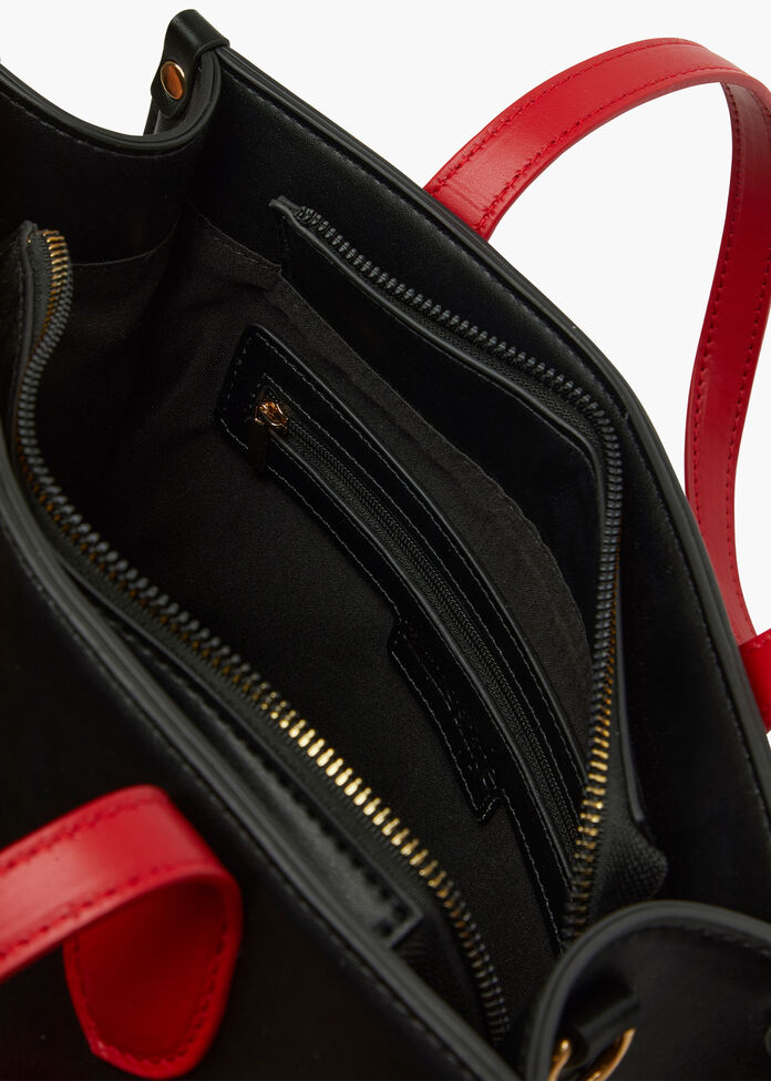Square Poppy Shoulder Bag, BLACK, hi-res