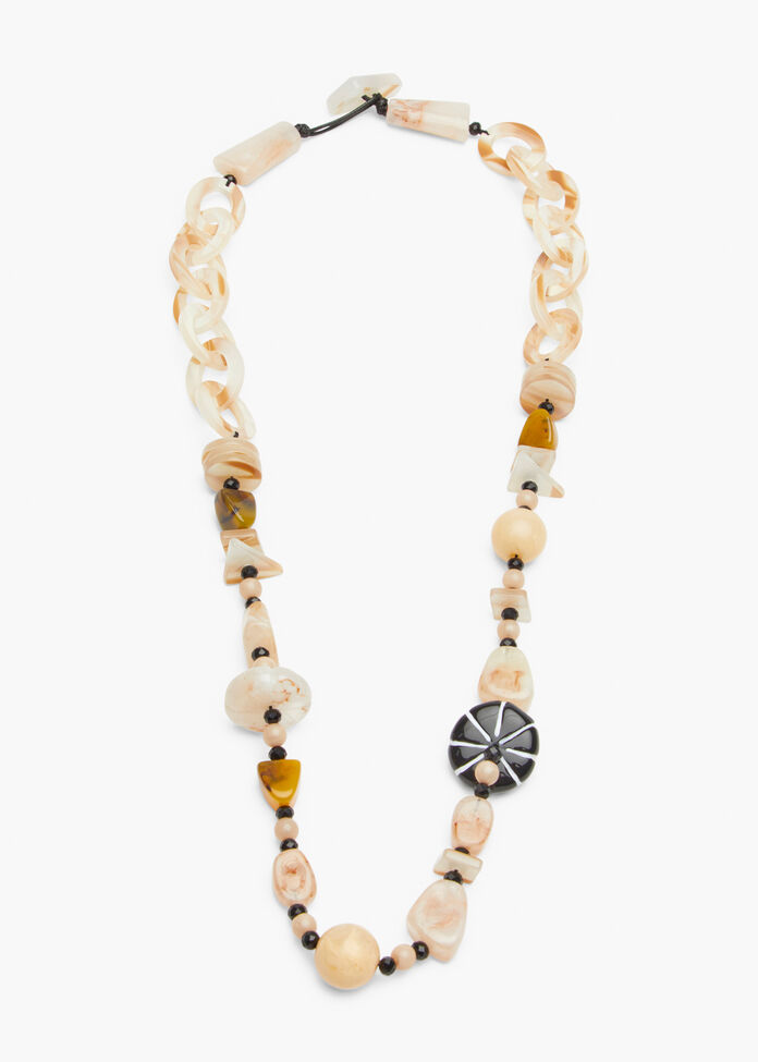 Summer Acrylic Beaded Necklace, , hi-res