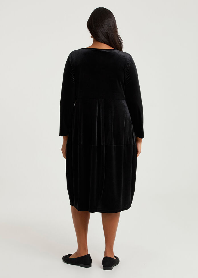 Tulip Empire Velour Dress, , hi-res