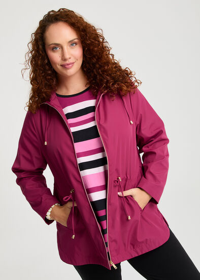 Plus Size Hooded Anorak Jacket