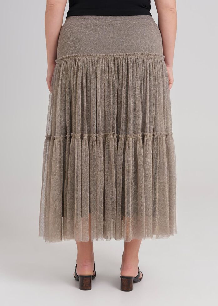 Gathered Tulle Skirt, , hi-res