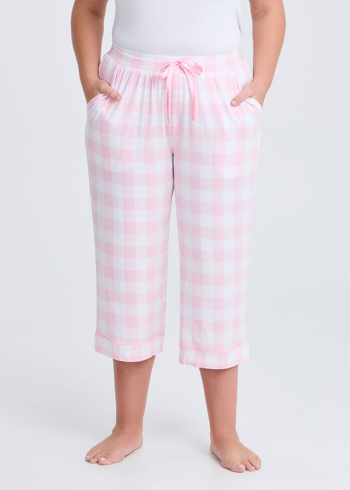 Modal Gingham Pyjama Pant, , hi-res