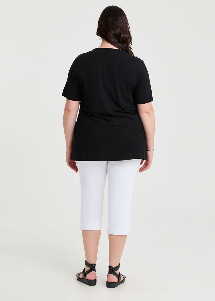 Chevron Lace Natural Spliced Tunic, , hi-res